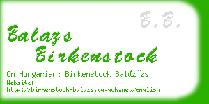 balazs birkenstock business card